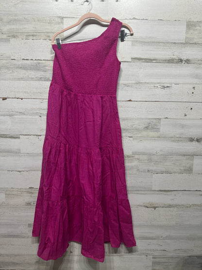Women’s Size Medium One Sleeve Pink Dress - Very Good Used Condition