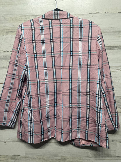 Women’s Large Pink Plaid Blazer - Very Good Used Condition
