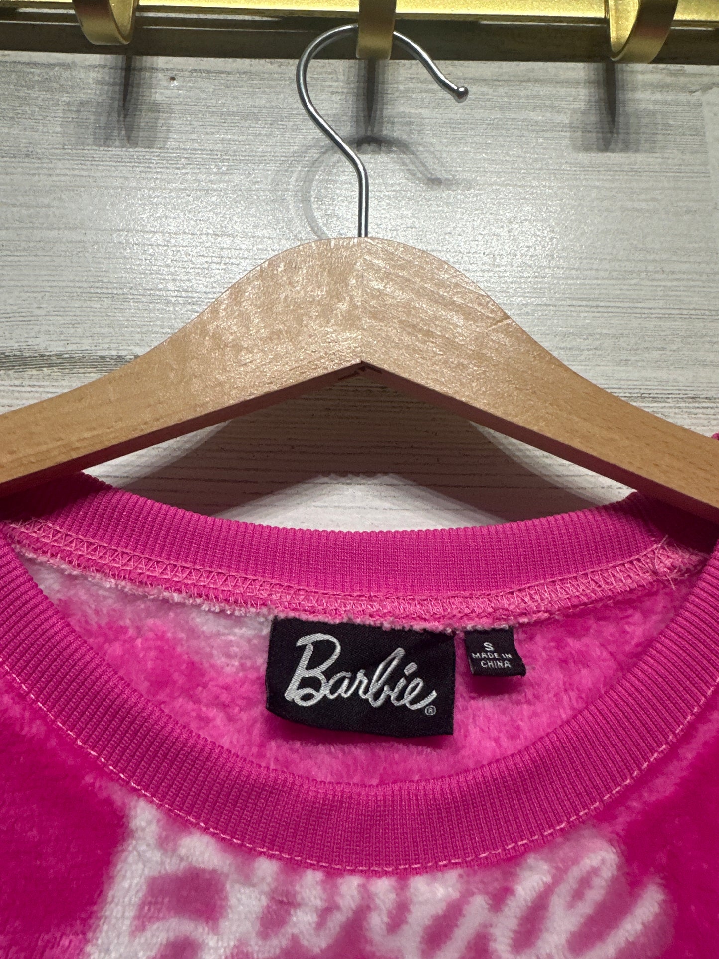 Barbie Fleece Sweatshirt - Women's Size Small - Very Good Used Condition