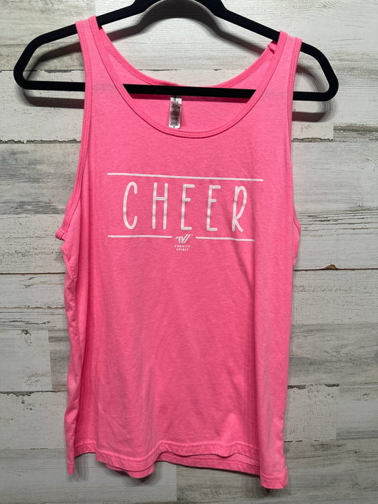 Women’s Medium Varsity Spirit CHEER Pink Tank Top - Very Good Used Condition
