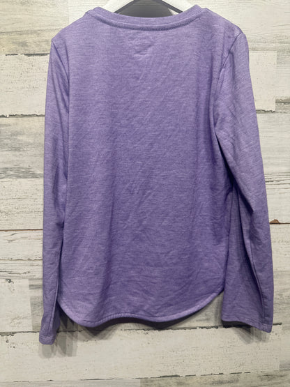 Girls Size 7/8 Medium Athletic Works Purple Long Sleeve Shirt - Good Used Condition