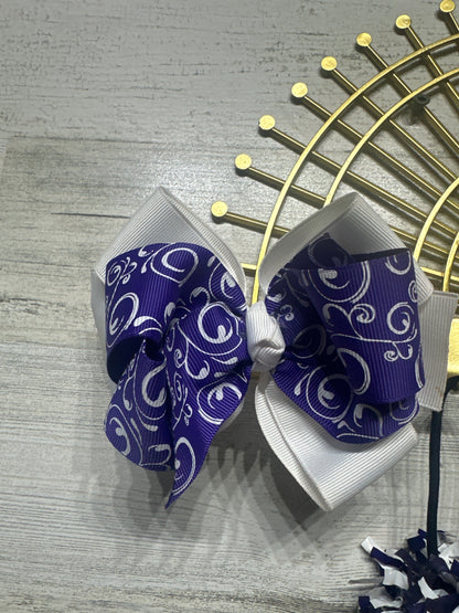 Lot of 5 Various Purple and White Hair Accessories - Good Used Condition