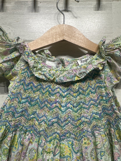 Girls Size 3t Royal Child Paisley Print Smocked Dress - Good Used Condition*