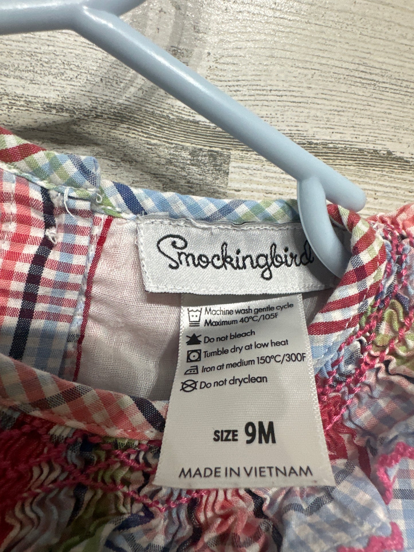 Girls Size 9m Smockingbird Smocked Outfit Set - Good Used Condition*