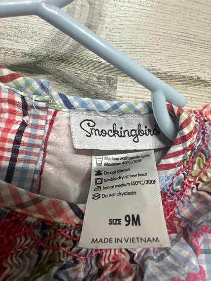 Girls Size 9m Smockingbird Smocked Outfit Set - Good Used Condition*