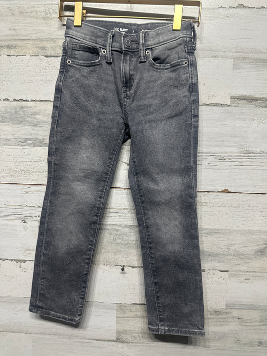 Old Navy 360 Stretch Grey Adjustable Waist Jeans - Boys Size 5 Slim - Very Good Used Condition