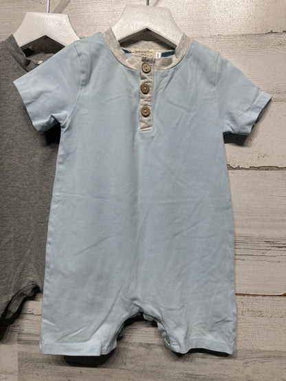 Boys 18-24m Sawyer & Finn Henley Romper Lot (3 Pieces) - Very Good Used Condition
