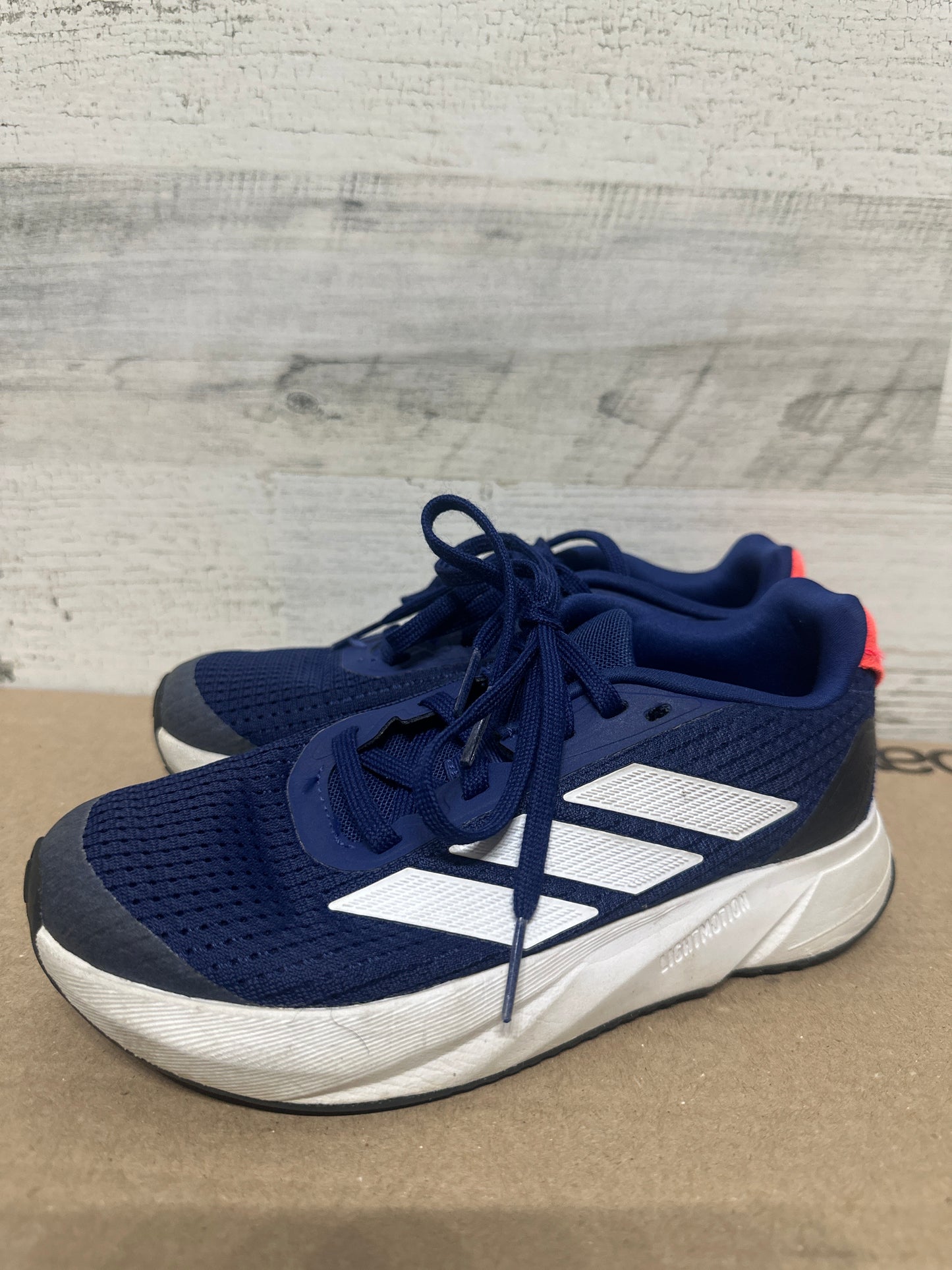 Size Youth 1.5 Kids Navy Adidas Light Motion Shoes - Good Used Condition
