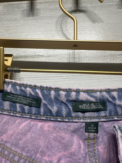 Women's Size 10 Wild Fable Pinkwashed Distressed High Rise Bermuda Shorts - Very Good Used Condition