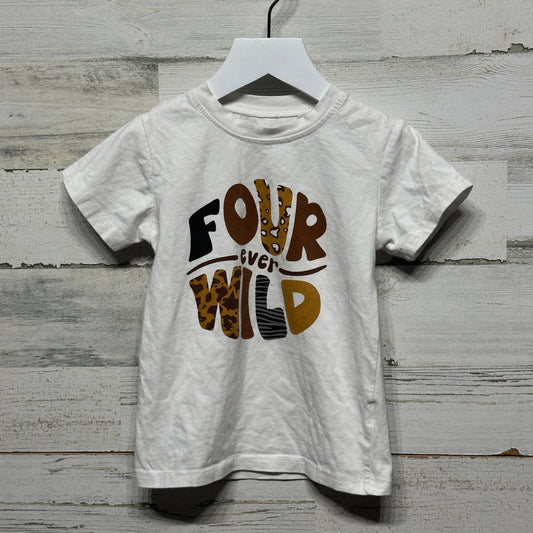 Girls Size 4/5 Four Ever Wild Tee - Good Used Condition