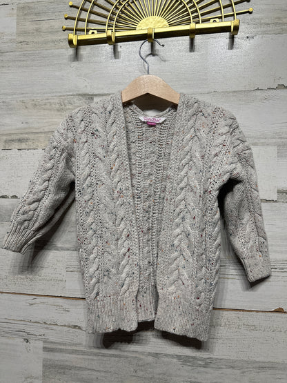 Cable Knit Sweater Cardigan - Ruffle Butts Brand - Girls Size 2t/3t - Very Good Used Condition