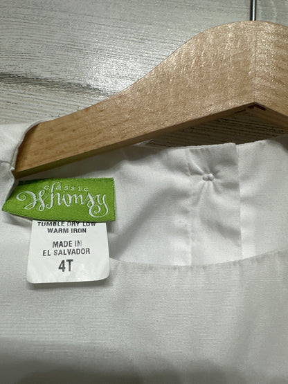 Girls Size 4t Classic Whimsy Embroidered Strawberry Dress - Good Used Condition