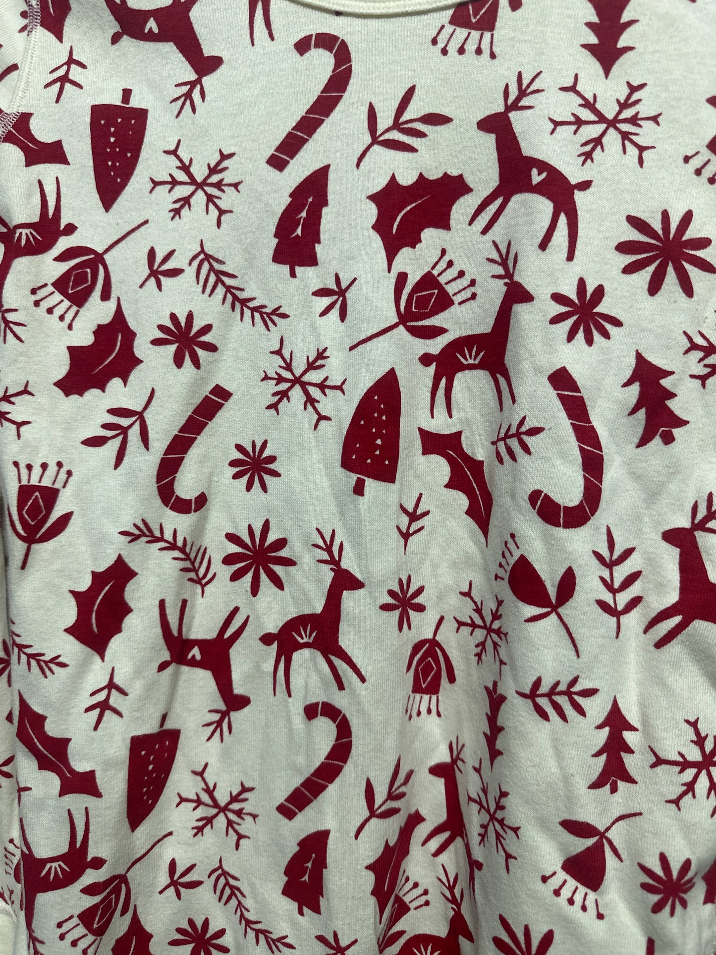 Hanna Andersson Organic Cotton Holiday Pajama Set Adult Size Medium VGUC