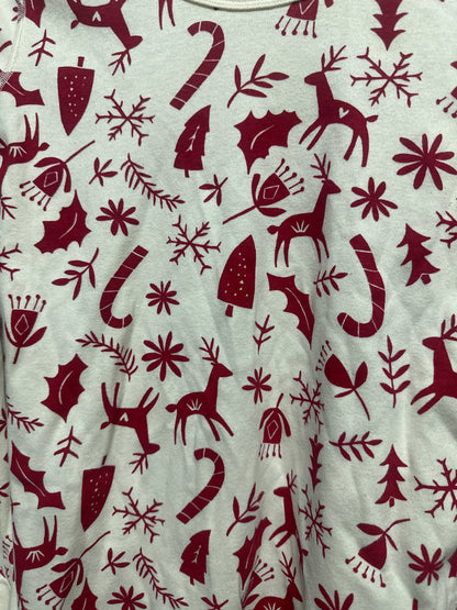 Hanna Andersson Organic Cotton Holiday Pajama Set Adult Size Medium VGUC