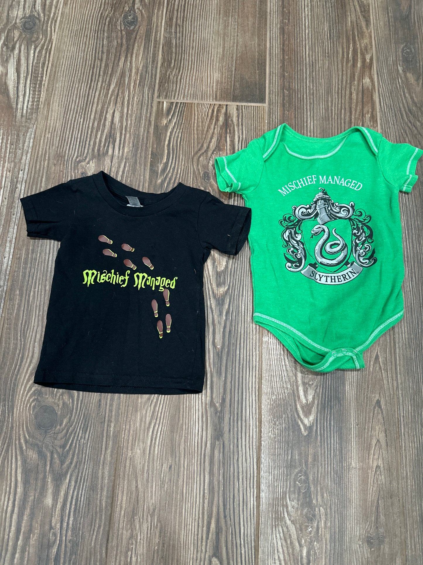 Boys Preowned Size 18m Harry Potter Mischief Managed Clothing Lot (2 Pieces) - Good Used Condition