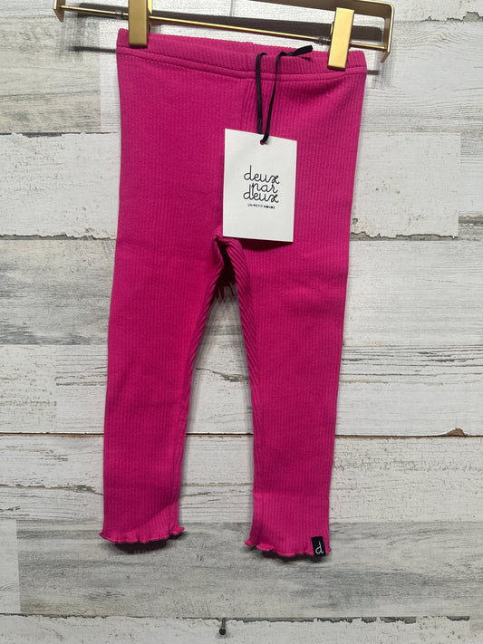 Size 24m Deux Par Deux Pink Ribbed Leggings - New With Tags
