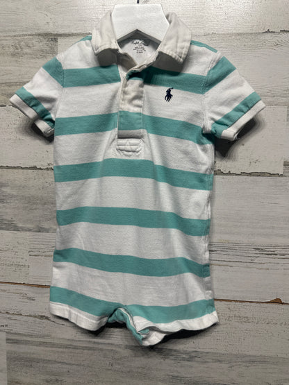 Size 12m Ralph Lauren Striped Polo Romper - Play Condition*