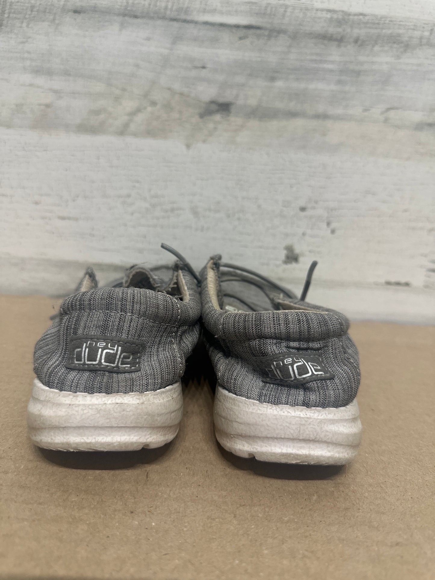 Size 13 (Little Kid) Hey Dude Grey Slip On Shoes - Play Condition*