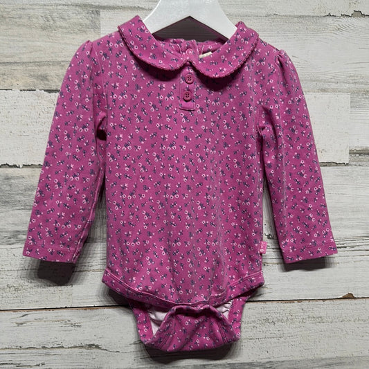 Girls Size 18-24m JoJo Maman Bebe Floral Collared Onesie - Good Used Condition