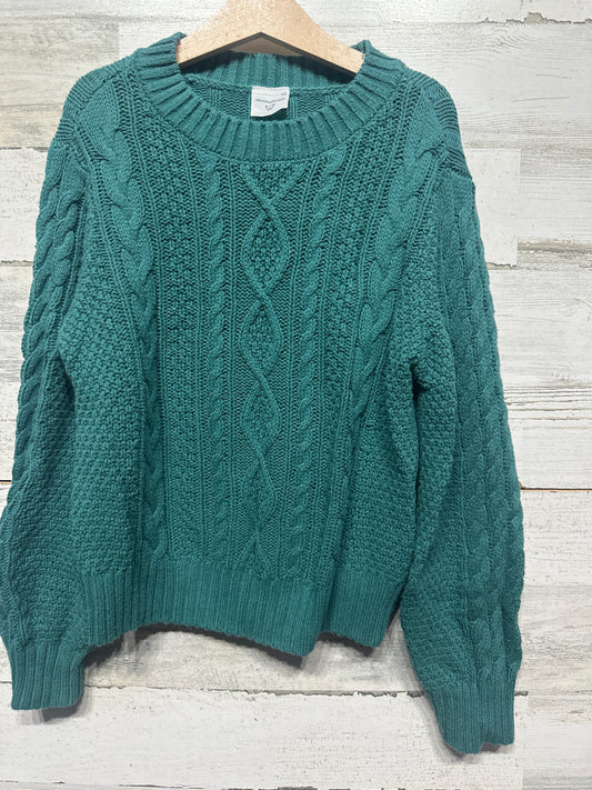 Girls Preowned Size 9/10 Abercrombie Kids Green Sweater - Very Good Used Condition