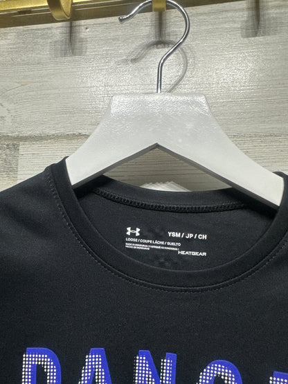 Girls Size YSM ( 8 ) Under Armour Dance Heatgear Shirt - Very Good Used Condition