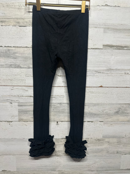 Size 8 Sew Sassy Black Ruffle Leggings - Good Used Condition*