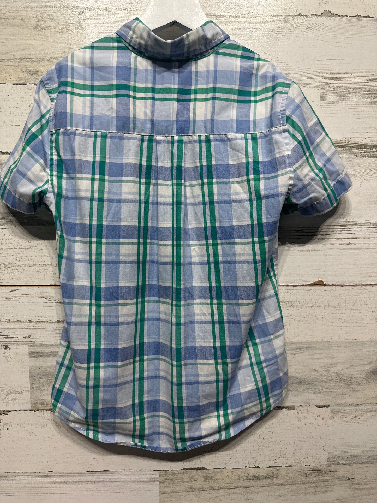 Boys Size Small (Fits Like Size 8) Crown and Ivy Plaid Shirt - Good Used Condition