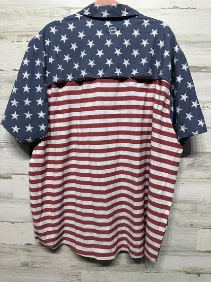 Magellan Fish Gear UPF 30 Americana Flag Shirt Men’s 3XL NWT