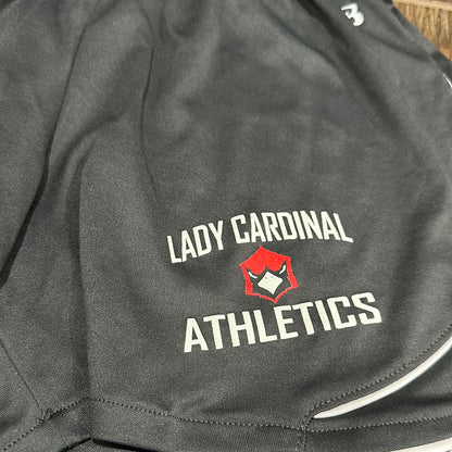 Women’s Size Small badger sports lady cardinal athletics gray and white shorts - good used condition