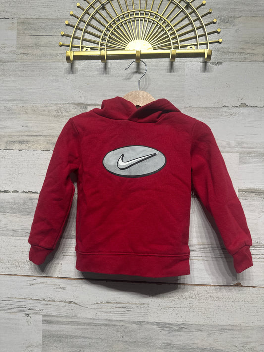 Boys Size 2t (Fits 1-2 Years) Nike Red Hoodie - Very Good Used Condition