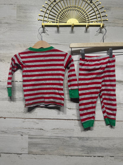 Boys Preowned Size 12m Just One You Santa PJ Set - Good Used Condition