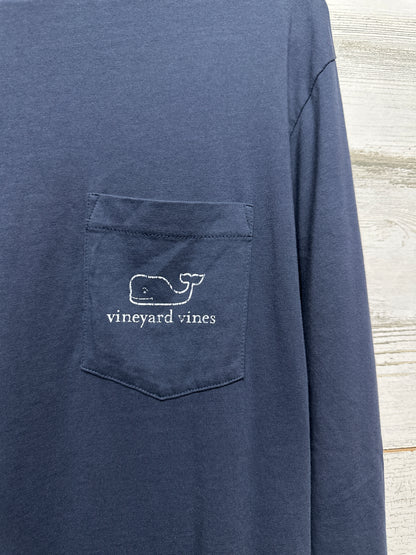 Vineyard Vines Men’s Medium Navy Blue Long Sleeve Shirt VGUC