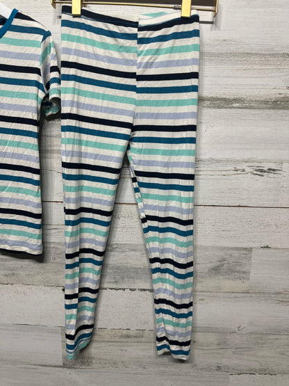 Boys Size 8 Kickee Pants Bamboo Striped Fitted Pajama Set  - Good Used Condition