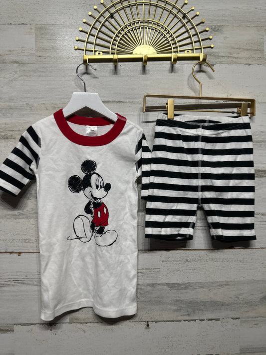 Hanna Andersson Organic Cotton Disney Mickey Mouse Shorts Pajama Set - Kids Size 8 (130 cm) - Very Good Used Condition