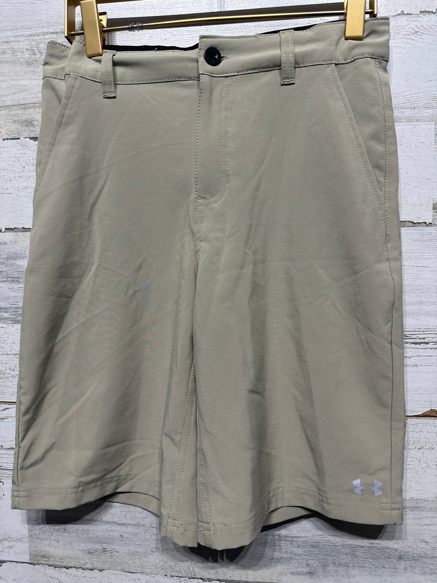 Boys Preowned Size 12 Under Armour Khaki Shorts - Good Used Condition*