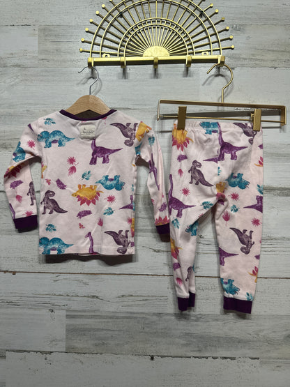 Girls Size 2t Burt’s Bees Dino Organic Cotton Pajamas - Play Condition*