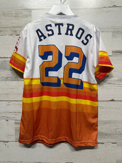 Boys Size Medium Astros HEB Buddies Shirt - Good Used Condition