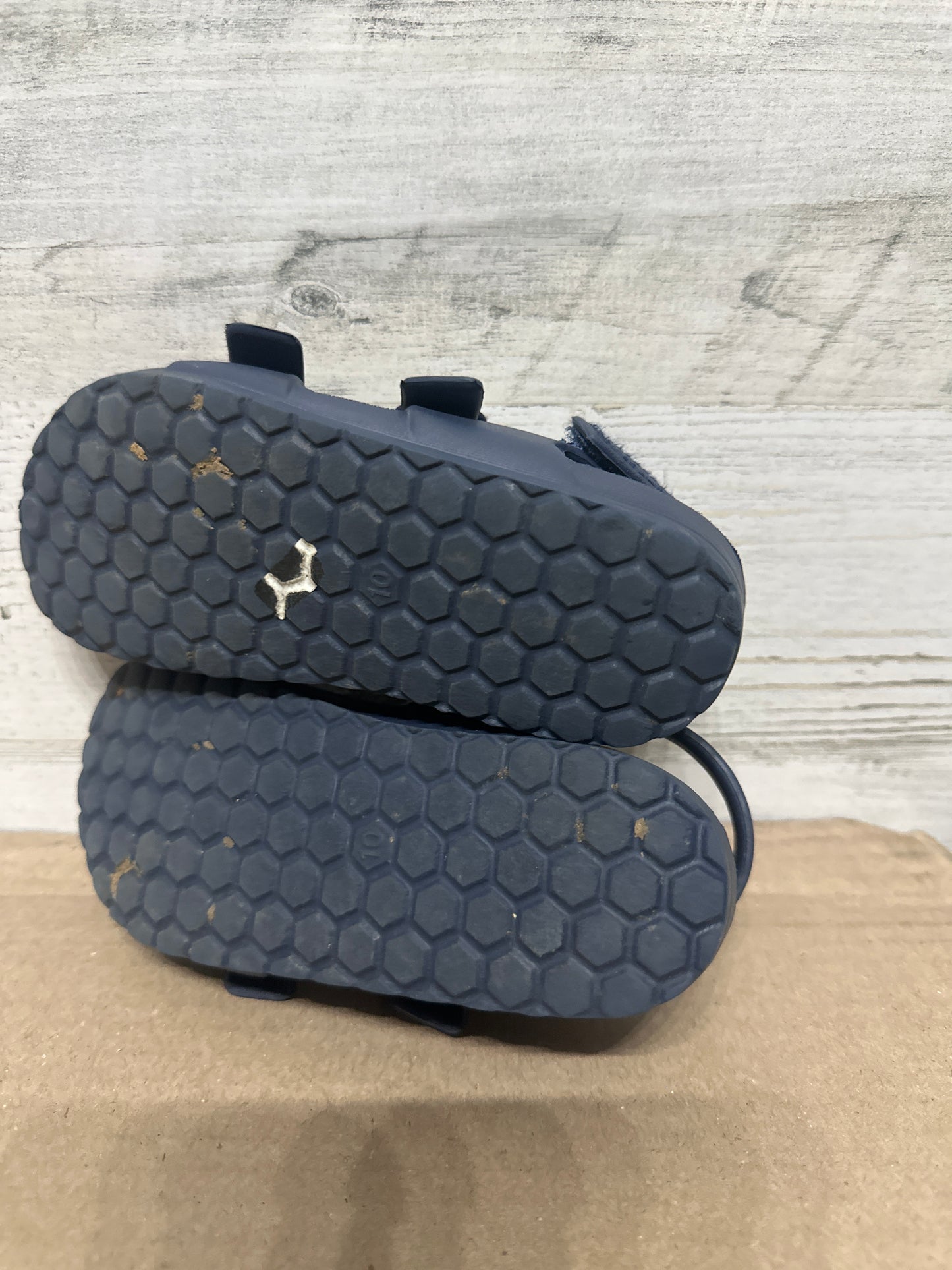 Size 10 (Toddler) Cat and Jack Navy Blue Sandals - Very Good Used Condition