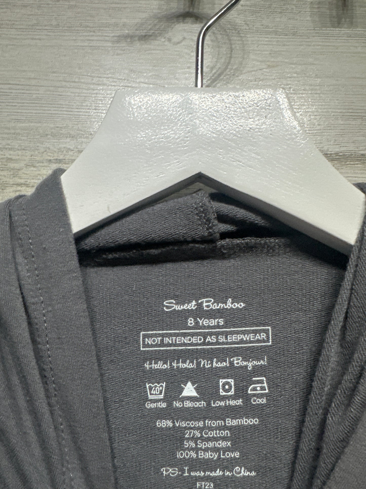 Boys Size 8 Sweet Bamboo Grey Hoodie and Jogger Set - Good Used Condition*