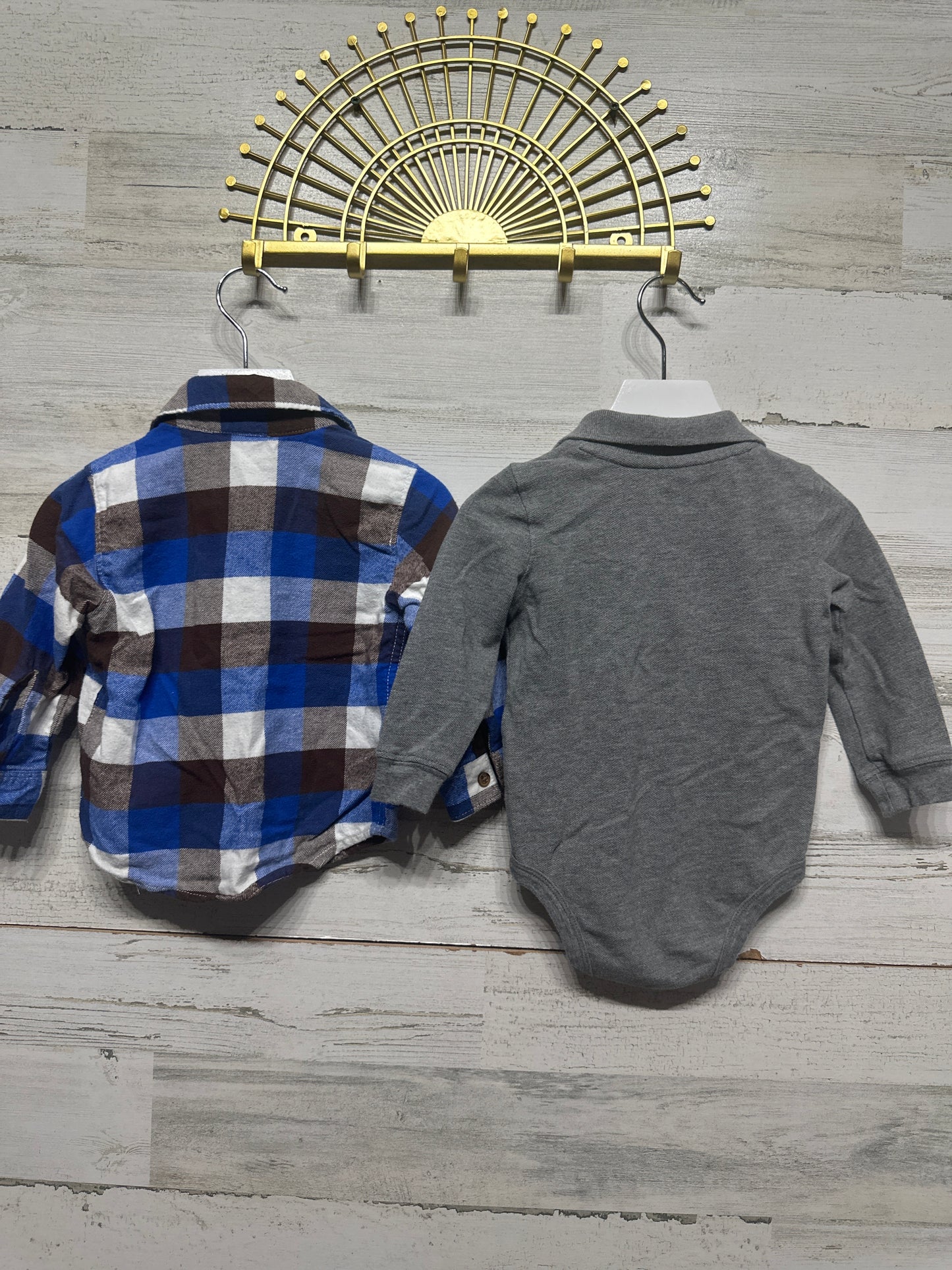 Boys Size 12m Carter’s Long Sleeve Lot (2 pieces) - Good Used Condition