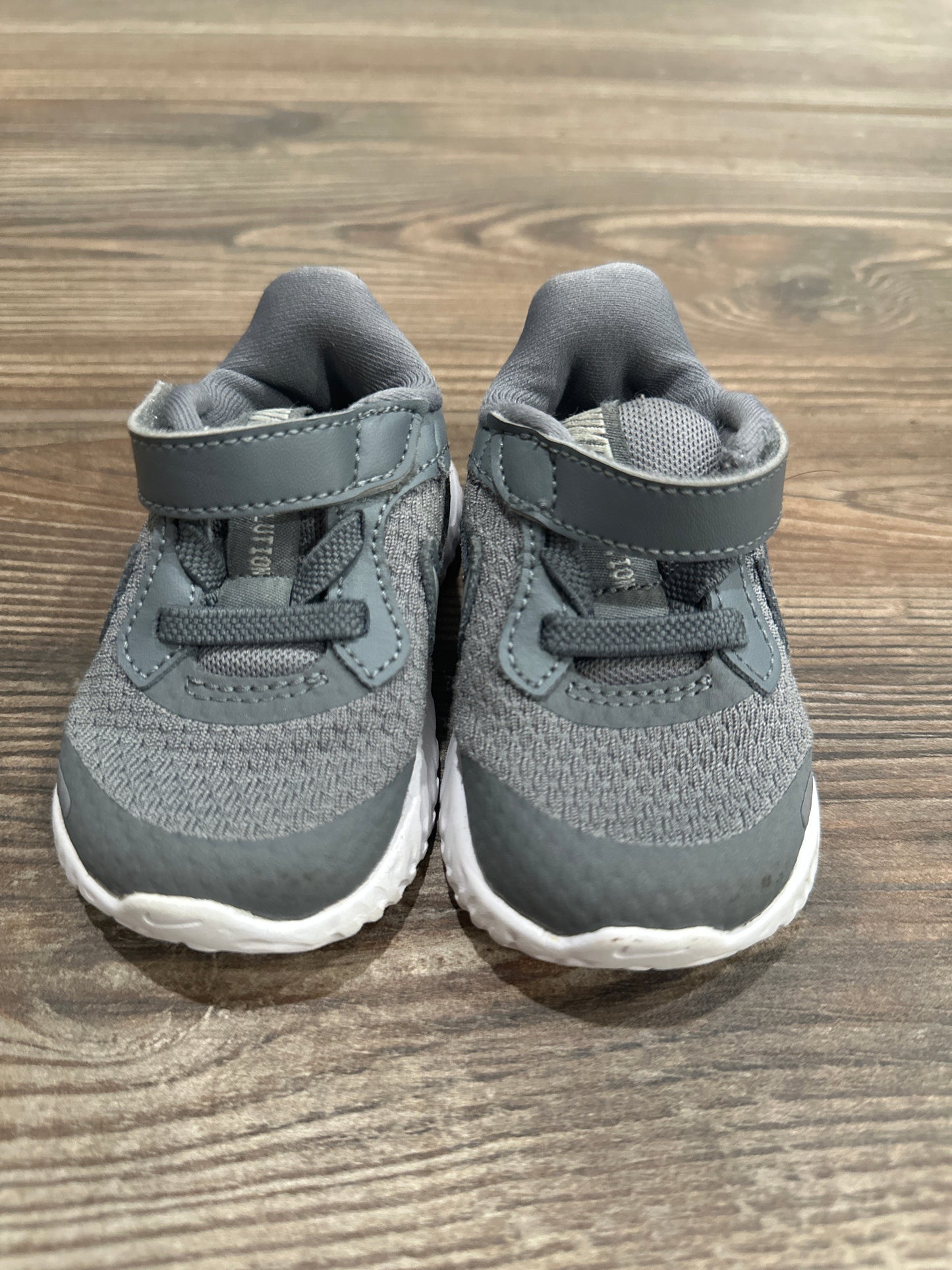 Boys Size 3 Infant Nike Revolution Grey Shoes - Good Used Condition