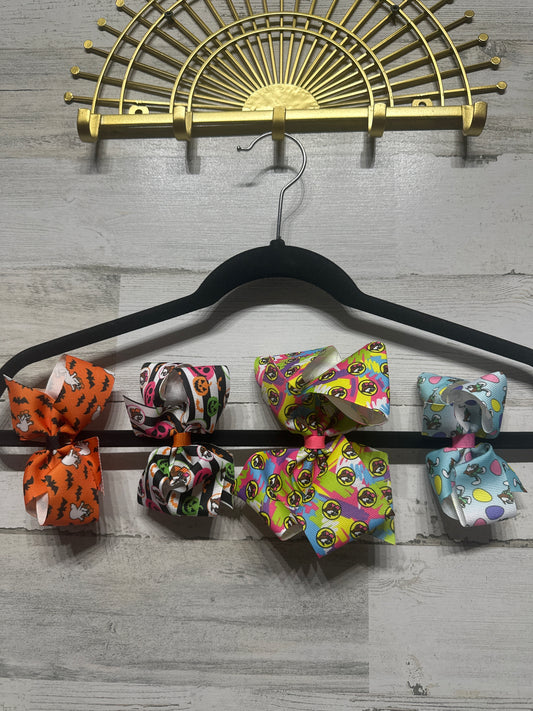 Lot of Buc-ee’s Hair Bows on Alligator Clips (Lot of 4) - Good Used Condition