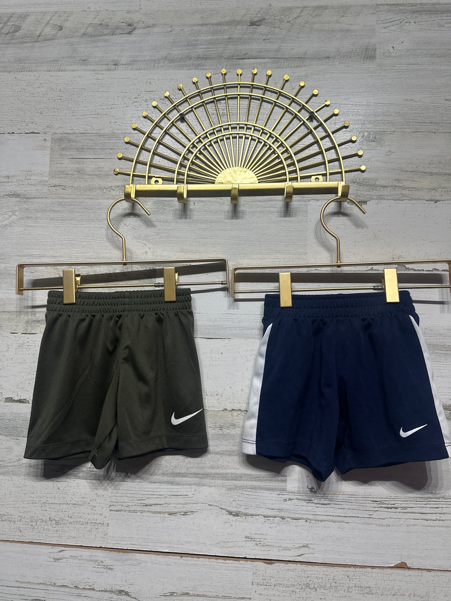 Nike Shorts Lot - Olive Green and Navy Blue - 2 Pieces - Boys Size 18m - Good Used Condition*
