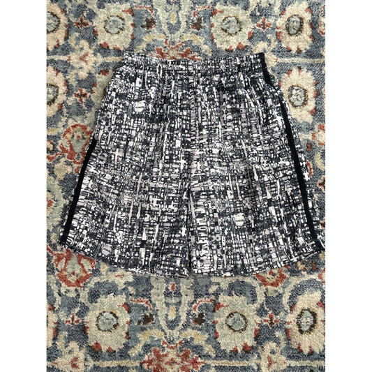 Nike Shorts Kids XL Black White Good Dri-FIT Abstract Print Athletic Basketball