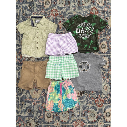 Boys 2T Bundle 7pc Spring Summer Clothes Lot Hurley Free Planet GUC