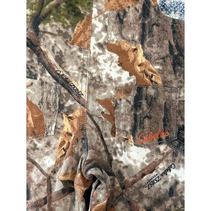 Cabela's Camo Overalls Kids 12-18M Brown Zonz Woodland Bib Shorts EUC