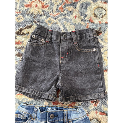 Denim Bundle Boys 12M Blue Black Distressed Patchwork GUC