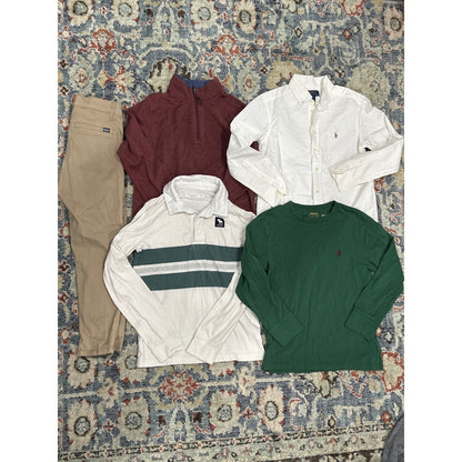 Polo Ralph Lauren Abercrombie Johnston & Murphy H&M Boys Size 8 Bundle EUC