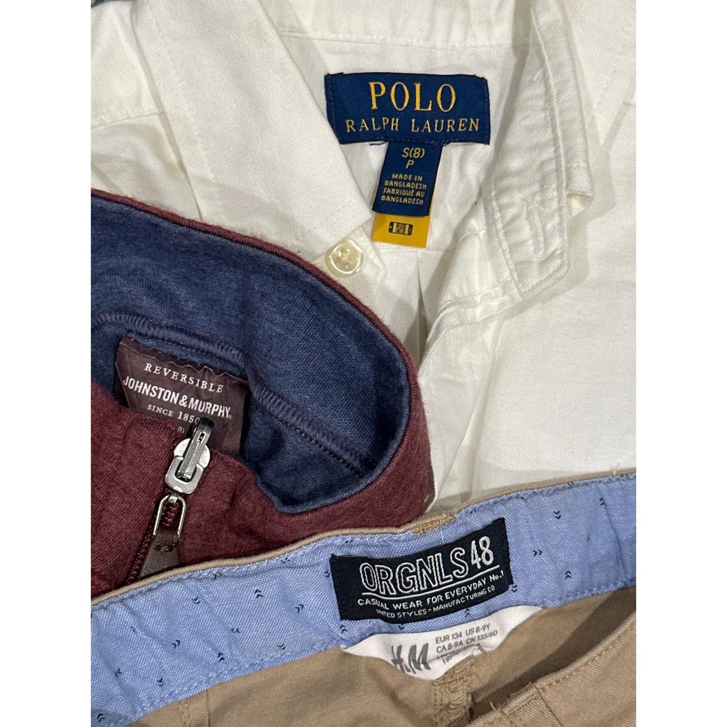 Polo Ralph Lauren Abercrombie Johnston & Murphy H&M Boys Size 8 Bundle EUC
