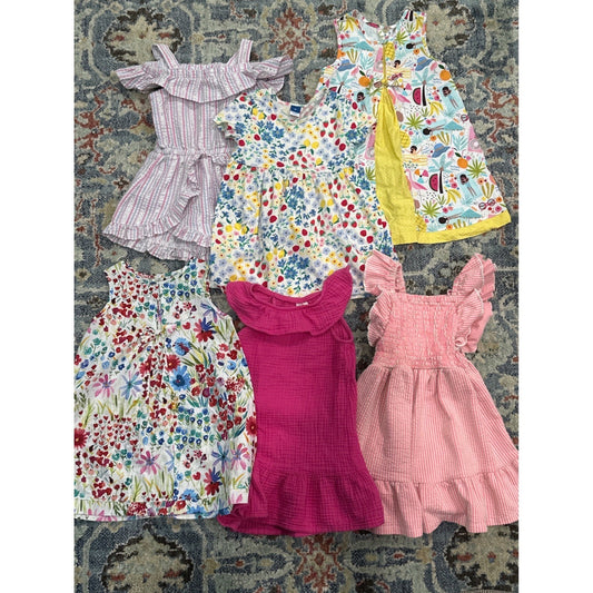 Bonnie Jean Old Navy Girls 2T Multi Color Dress Romper Bundle 6pc GUC